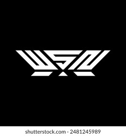 WSN letter logo vector design, WSN simple and modern logo. WSN luxurious alphabet design  