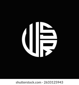 WSR logo WSR icon WSR monogram WSR letter minimalist Circle flat Unique modern abstract logo design.
