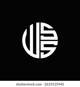 WSS-Logo WSS-Symbol WSS-Monogramm WSS-Buchstabe minimalistisch Circle flach Einzigartiges modernes abstraktes Logo-Design.
