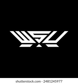 WSU letter logo vector design, WSU simple and modern logo. WSU luxurious alphabet design  