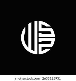 WSZ logo WSZ icon WSZ monogram WSZ letter minimalist Circle flat Unique modern abstract logo design.
