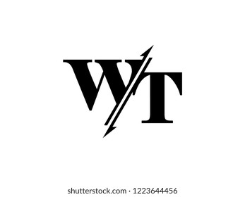 WT initials logo sliced