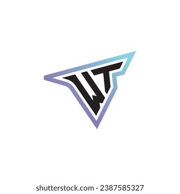 WT letter combination cool logo esport or gaming initial logo as a inspirational concept design