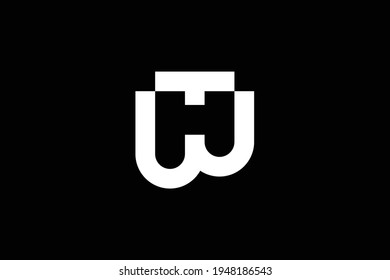 Diseño del logo de la carta WT sobre fondo de lujo. TW concepto de logotipo de letras de monograma. Diseño de iconos de WT. TW diseño de icono de letra blanca elegante y profesional sobre fondo negro.
