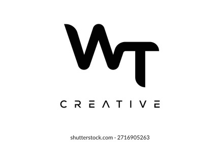 WT Letter Monogram Logo for Modern Creative Brand Identity