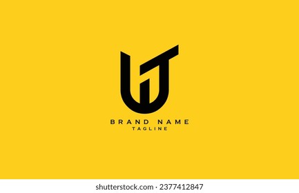WT, TW, Abstract initial monogram letter alphabet logo design