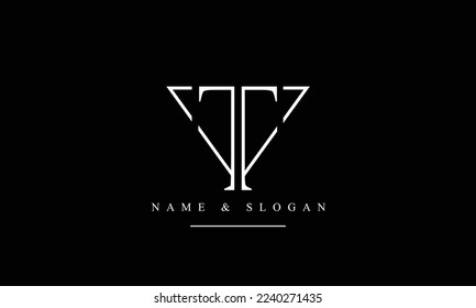 WT, TW, W,T abstract letters logo monogram