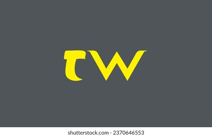 WT, TW Abstract Letters Logo Monogram