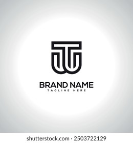 WT TW Abstractas diseño único del logotipo de la letra. Símbolo de Vector inicial.