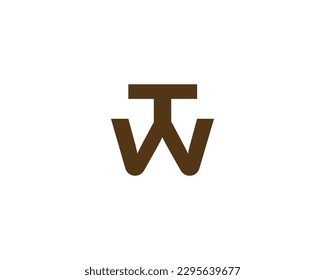 WT TW Logo design vector template