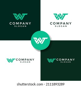 WT TW logo. the letter W and T perfectly combined into a new, modern and original Logo