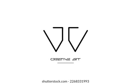 WT, TW, W, T abstract letters logo monogram