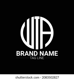 Concepto de diseño del logotipo de monograma de WTA