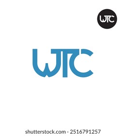 Design de Monograma de Letra de Logotipo WTC