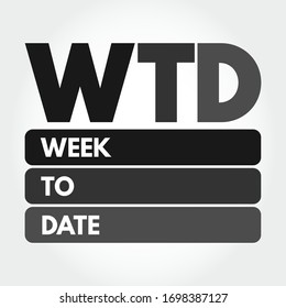 WTD - Aktueller Akronym, Business-Konzept-Hintergrund