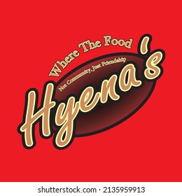 WTF hyena logo for vector illustration