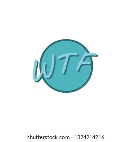 wtf, icon Vector illustration isolated on white background. Perfect to use for print layouts, web banners design and other creative projects - Vector