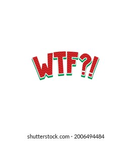 Letrado Wtf. Ilustración vectorial. Diseño Para Blog Post Medios Sociales