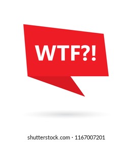 WTF on a speach bubble- vector illustration