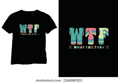 wtf retro vintage t-shirt design