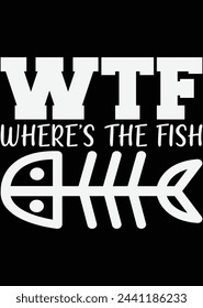 
WTF Where's The Fish eps cut file for cutting machine
