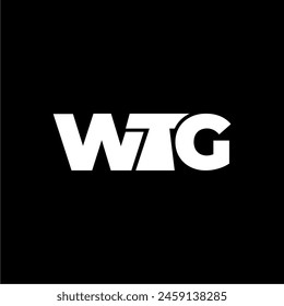 Logo de monograma de letra WTG