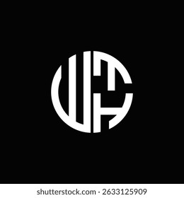 WTH logo WTH icon WTH monogram WTH letter minimalist Circle flat Unique modern abstract logo design.

