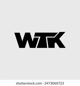 WTK letter monogram typography logo