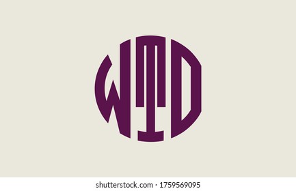 Plantilla de logotipo de marca de vectores de letra de monograma para el emblema de círculo de la OMC