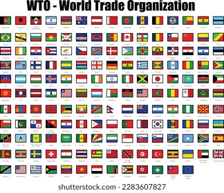 WTO - Welthandelsorganisation, Flagge der Mitglieder