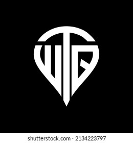 WTQ Unique modern flat abstract geometric initials vector letter logo design.