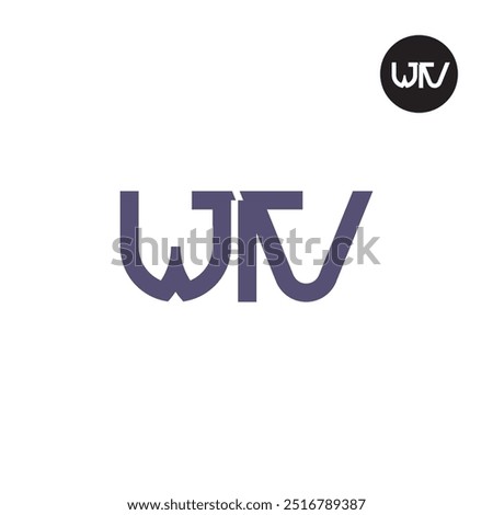 WTV Logo Letter Monogram Design