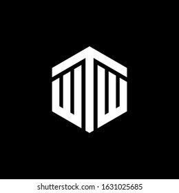 WTW Letter Logo Design polygon Monogram Icon Vector Template