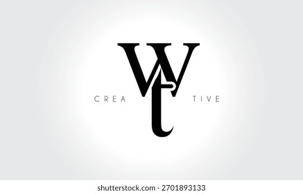WTwt Elegant Serif Monogram Logo – Luxury Lowercase Typographic Lettermark for Modern Branding