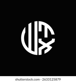 WTX logo WTX icon WTX monogram WTX letter minimalist Circle flat Unique modern abstract logo design.
