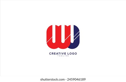 WU Abstract initial monogram letter alphabet logo design