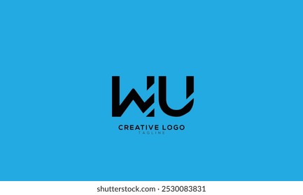 WU Abstract initial monogram letter alphabet logo design