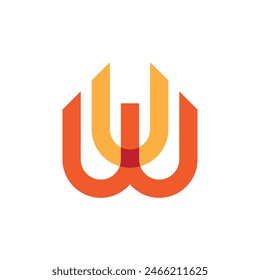 wu abstract logo symbol vector