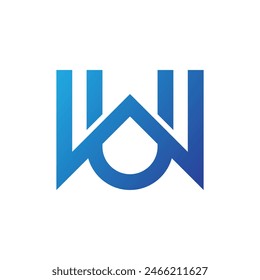 wu abstract logo symbol vector