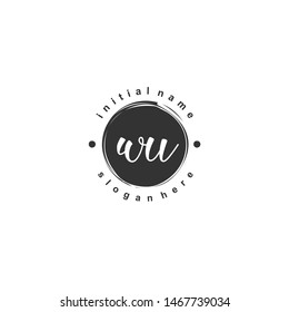 WU Initial beauty monogram logo vector