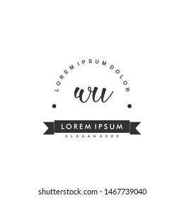 WU Initial beauty monogram logo vector