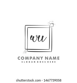WU Initial beauty monogram logo vector