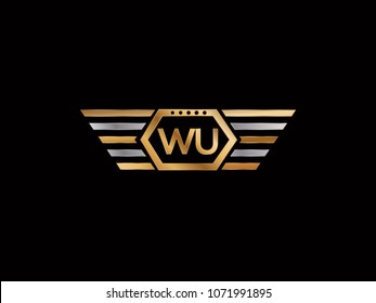 WU initial box letter design
