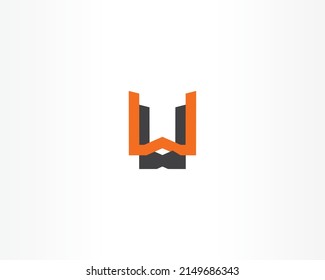 WU initial concept logo design icon