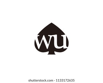 The wu initials logo inside the black shovel