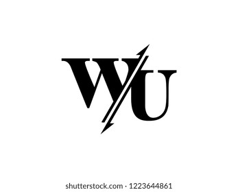 WU initials logo sliced