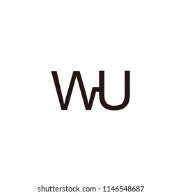wu letter vector logo