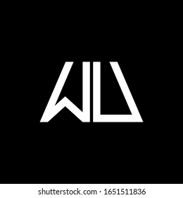 WU logo abstract monogram isolated on black background