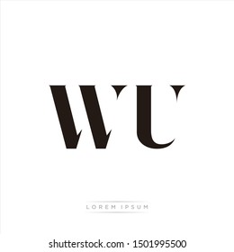 WU logo monogram isolated on white background