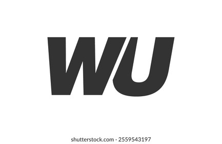 WU Techno Editable Font Logo For Corporate Branding. Bold, Futuristic Design With Unique Typographic Ideas. Minimal Custom Type And Dynamic Letter Variations For Promotion, Printing, And Book Titles